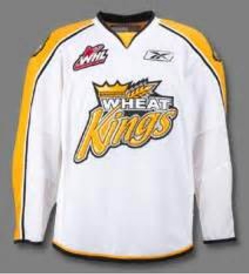 Custom WHL Brandon Wheat Kings Road Hockey Jersey White